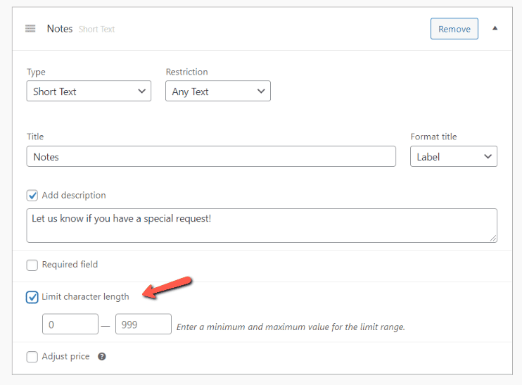 Limitați numărul de caractere