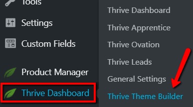 Accesați Thrive Dashboard