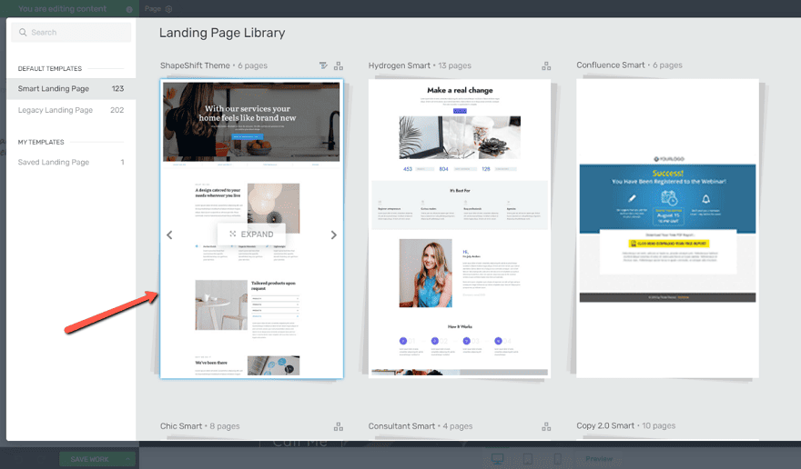 Bibliotecă Landing Pages