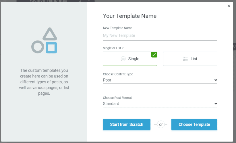 Configurați noul șablon